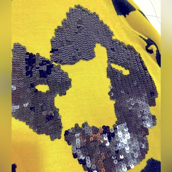 NWOT โจ๐ Leopard print sequin long sweater SISTER BY SIBLING size S - Picture 8 of 8